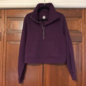 Lululemon Purple Oversized Funnel-Neck Half Zip, M/L